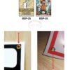 Safe-Era safety poster collage (BSP 25-26) focusing on workplace honesty and alcohol awareness, with detailed product images demonstrating eyelet installation in foam-sheet and flex material for industrial sign mounting.
