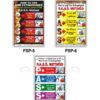 Collection of 3 P.A.S.S. Method fire safety poster designs, including FSP-5, FSP-6, and GPSP-45 by Safe-Era.