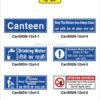 Canteen Safety Signs Grid Chart 12x4 Inch Size - Safe-Era