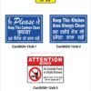 Canteen Safety Signs Grid Chart 18x6 Inch Size - Safe-Era
