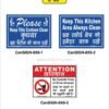 Canteen Safety Signs Grid Chart 8x6 Inch Size - Safe-Era