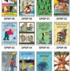 Safe-Era General Public Safety poster collection (GPSP-49 to 60) featuring a collage of 12 bilingual (Hindi & English) industrial hygiene and workplace safety posters. Topics include: housekeeping standards, cleanliness, fall prevention, load management, hazard reporting, workplace communication, and teamwork-based safety goals.
