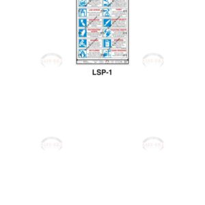 Safe-Era Laboratory Safety poster (LSP-1) featuring a bilingual (Hindi & English) graphical design. The poster outlines essential safety rules and protocols to be followed in laboratory environments to ensure a hazard-free workspace.