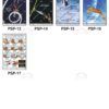 Safe-Era Pictorial Safety poster collection (PSP-13 to 17) featuring a collage of 5 bilingual (Hindi & English) posters. These posters use nature-inspired imagery to illustrate safety concepts. Topics include: the importance of deliberate planning, learning safety through foresight rather than accidents, the consequences of forgetting safety protocols, and the significance of every step in a safety-conscious work environment.