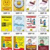 Safe-Era Quality Safety poster collection (QSP-13 to 24) featuring a collage of 12 bilingual (Hindi & English) posters. Topics include: quality as a preventative measure, the importance of individual accountability in quality control, the impact of mistakes on consumer trust, and the business reality that customer retention requires consistent quality excellence.