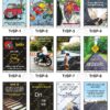 Safe-Era Traffic Safety poster collection (TrSP-1 to 12) featuring a collage of 12 bilingual (Hindi & English) posters. Topics include: engine shutdown and vigilance, prohibition of mobile phone use while driving, the fatal impact of distractions, mandatory seat belt and helmet compliance, risks of over-speeding, zebra crossing discipline, anti-drunk driving awareness, and cautious driving within parking zones.