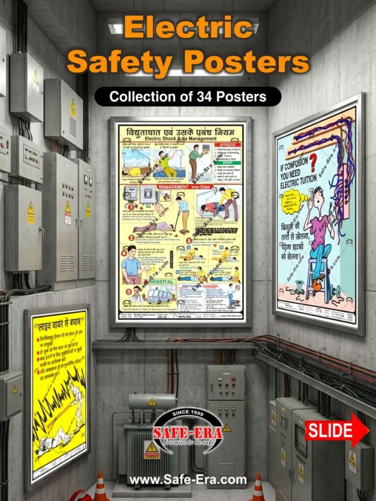 Electric Safety Posters Collection for Workplace and Industrial Safety by Safe-Era