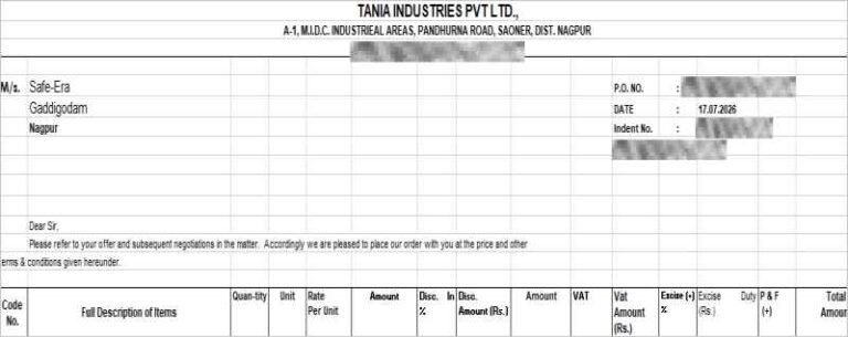 Safe-Era industrial client execution and purchase order record