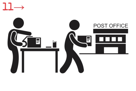 Safe Era packing and dispatching safety poster orders on