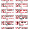 Safe-Era industrial safety stickers collection SGS 1 to 12 for workplace warning.