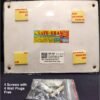 safe-era's "dont pee on the seat" safety signs with 8x6 inches size, back side of image