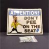 safe-era's "dont pee on the seat" safety signs with 8x6 inches size image